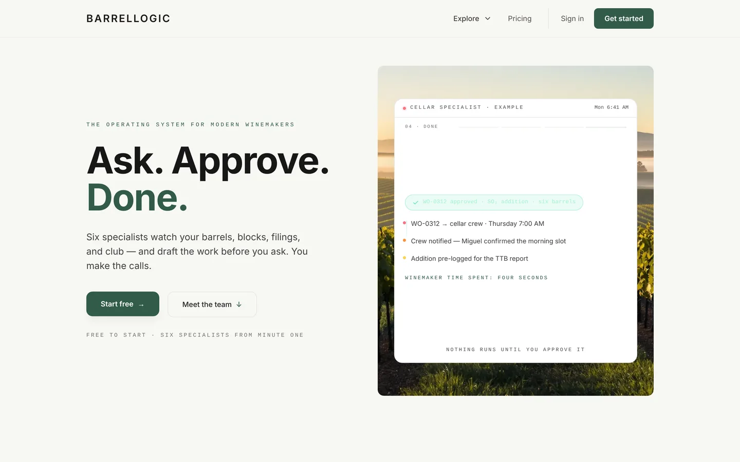 BarrelLogic homepage
