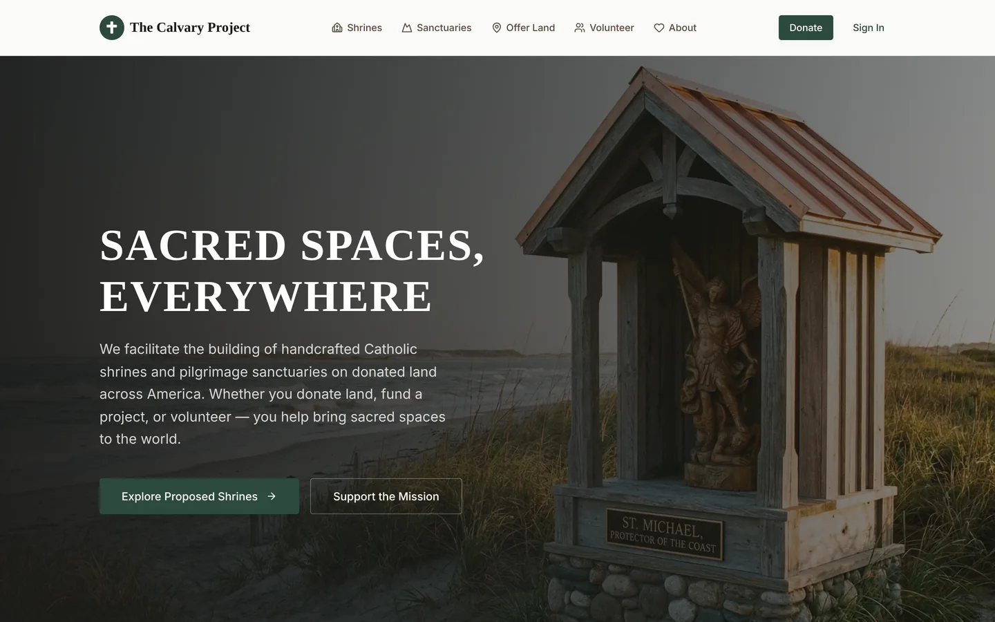 The Calvary Project homepage