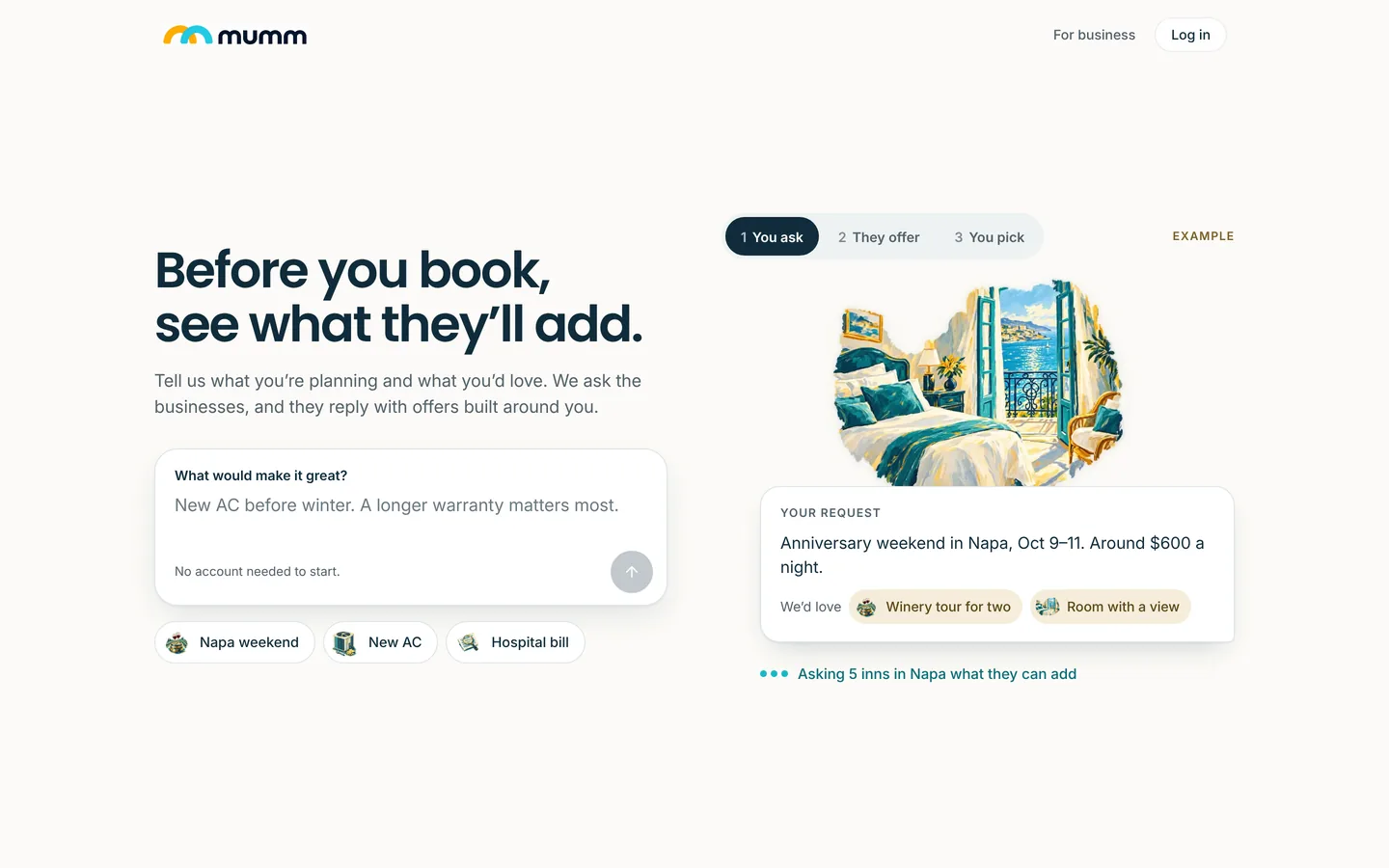 Mumm homepage